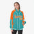 Custom Aqua Orange-Aqua Varsity Full-Snap Color Block Letterman Jacket