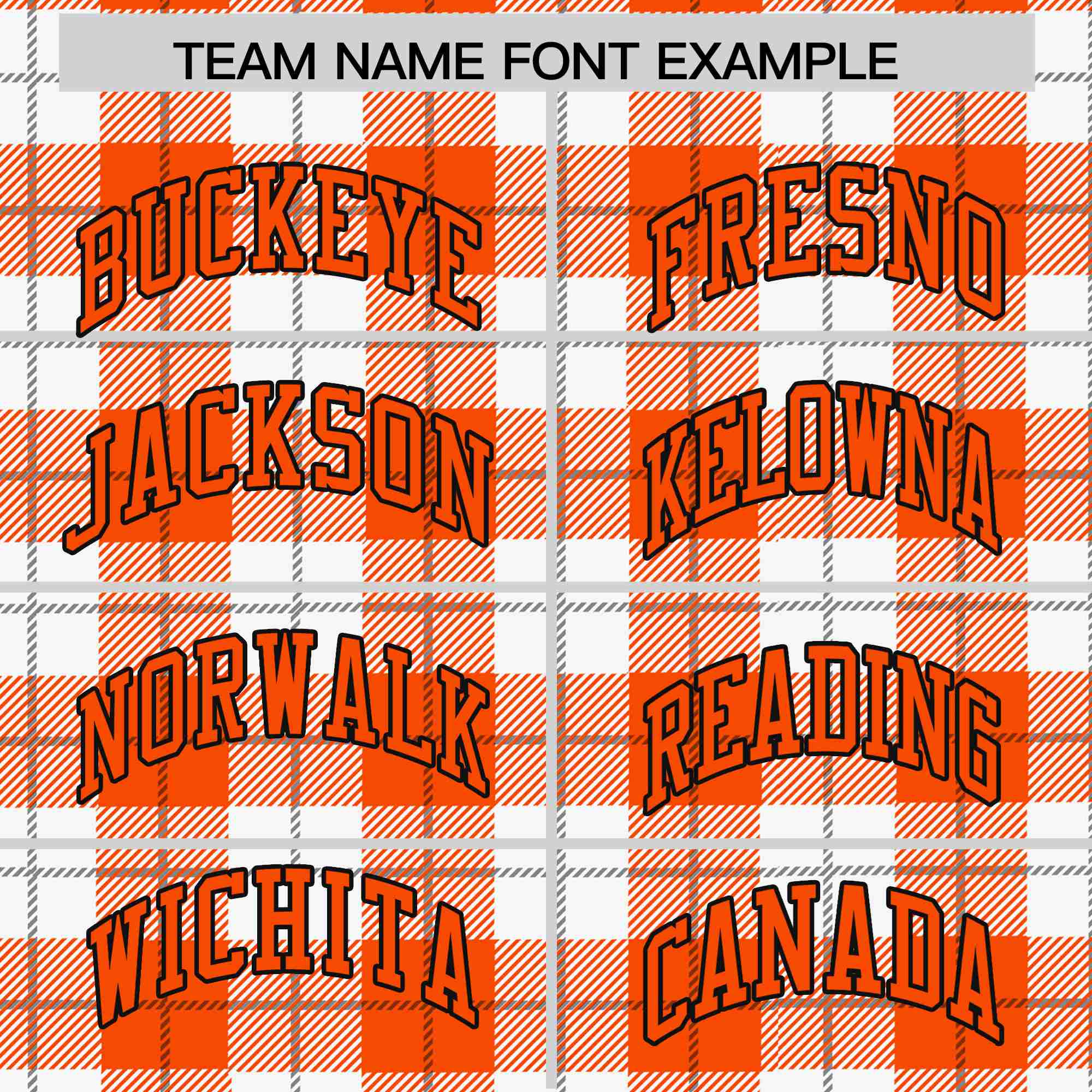 Custom Orange-White Varsity Full-Snap Plaid Pattern Letterman Baseball Jacket