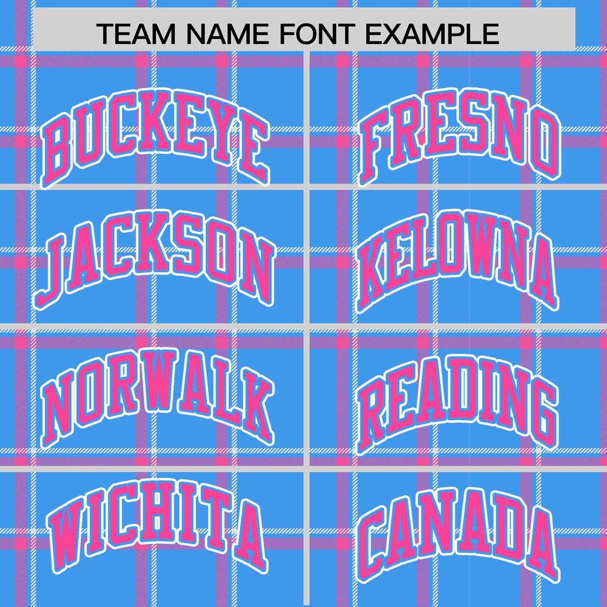 Custom Powder Blue-Pink Varsity Full-Snap Plaid Pattern Letterman Baseball Jacket