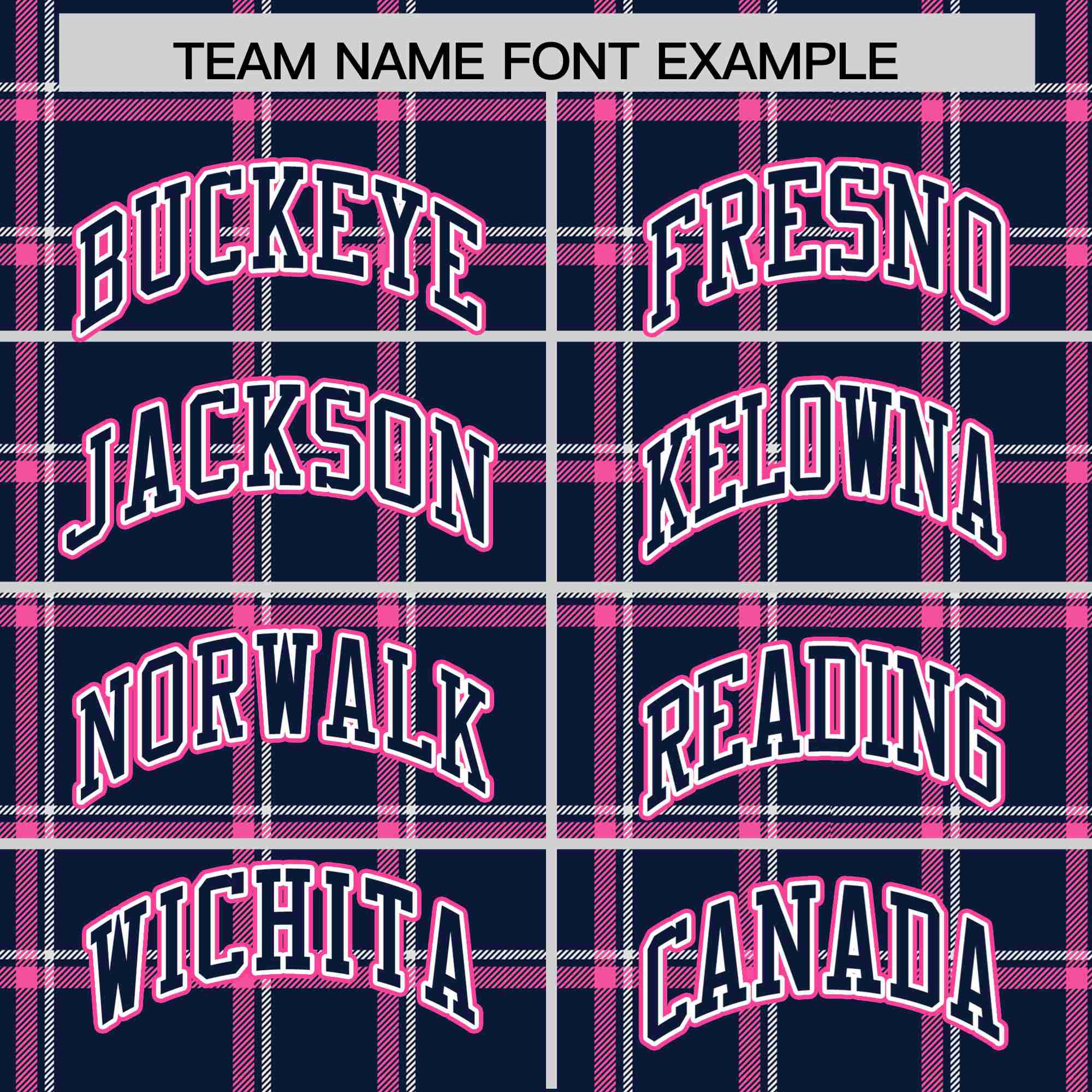 Custom Navy-Pink Varsity Full-Snap Plaid Pattern Letterman Baseball Jacket