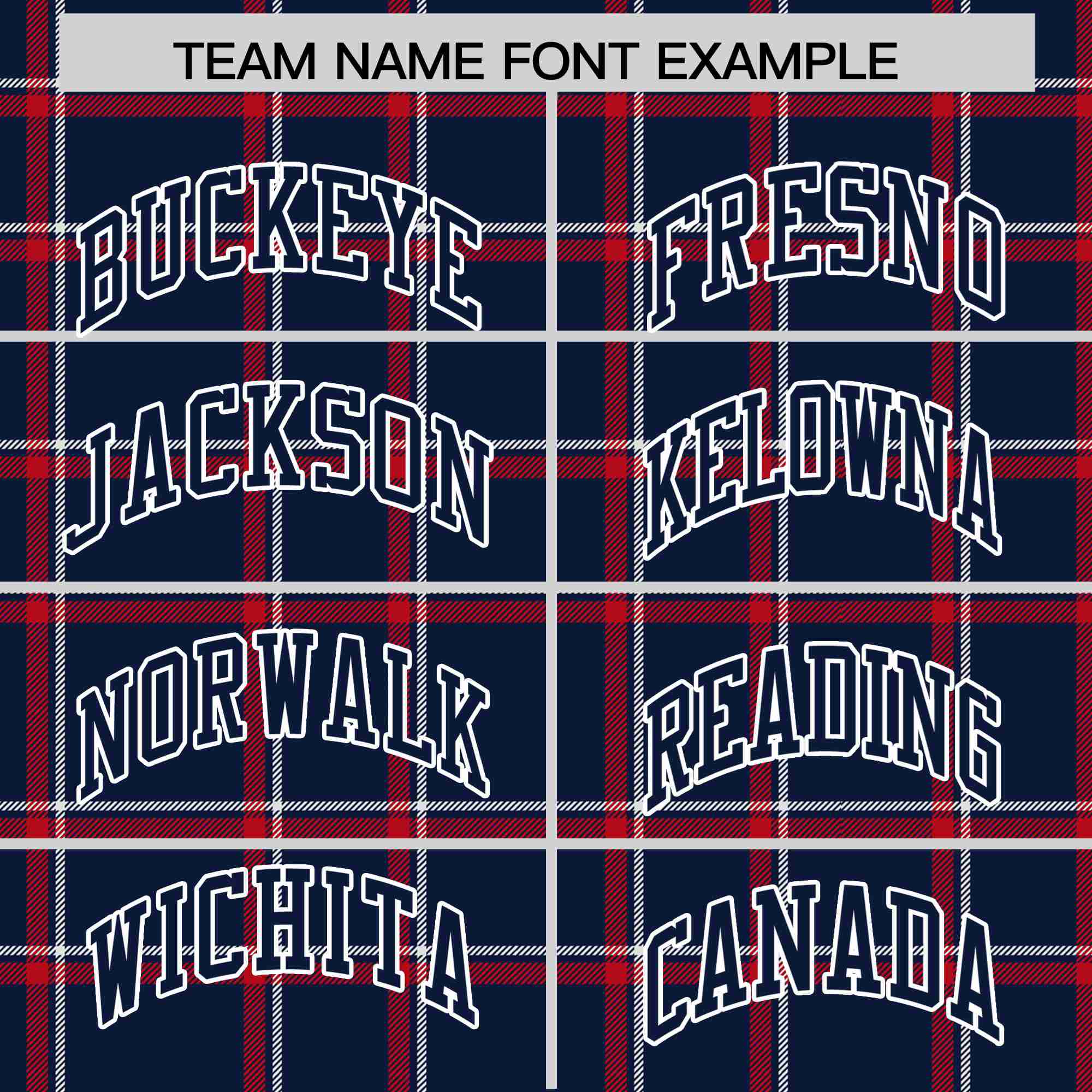 Custom Navy-Red Varsity Full-Snap Plaid Pattern Letterman Baseball Jacket