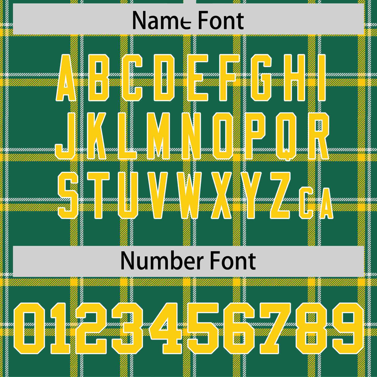 Custom Kelly Green-Gold Varsity Full-Snap Plaid Pattern Letterman Baseball Jacket