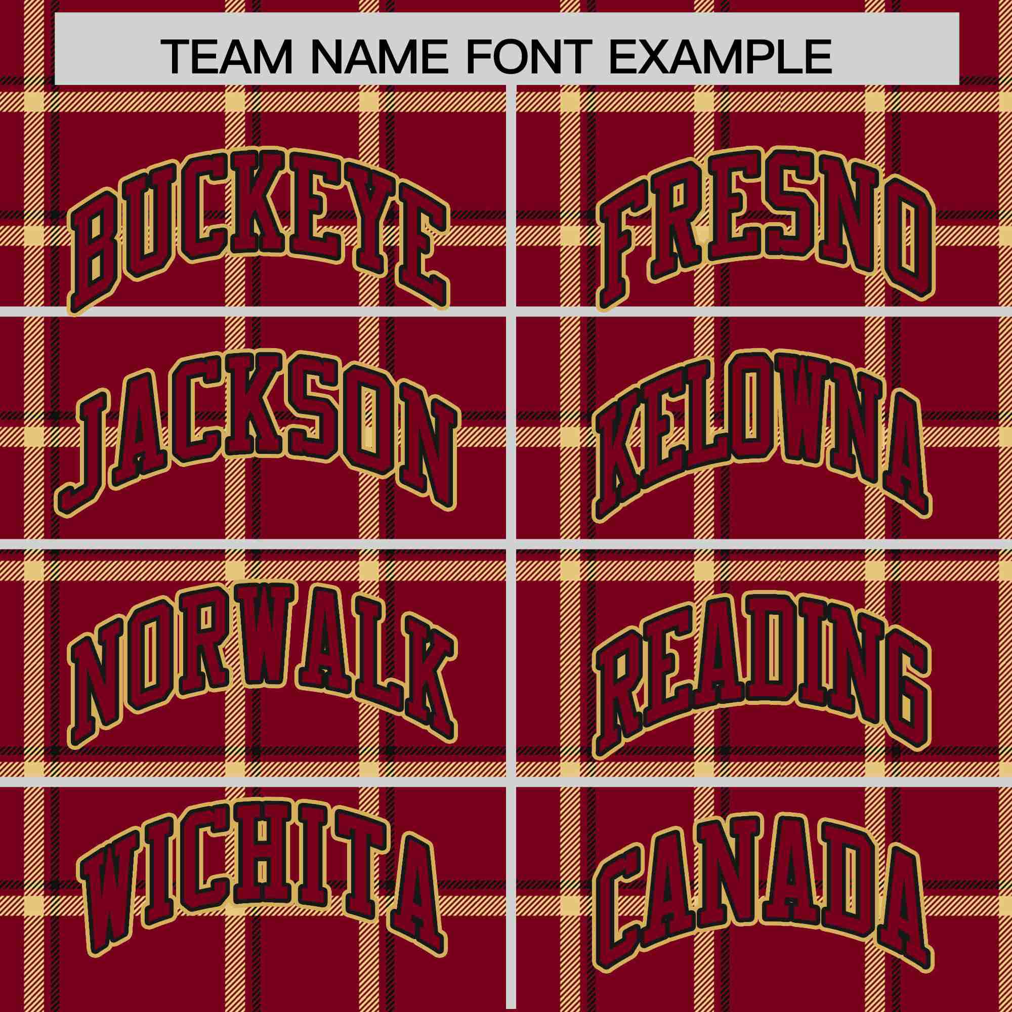 Custom Crimson-Gold Varsity Full-Snap Plaid Pattern Letterman Baseball Jacket