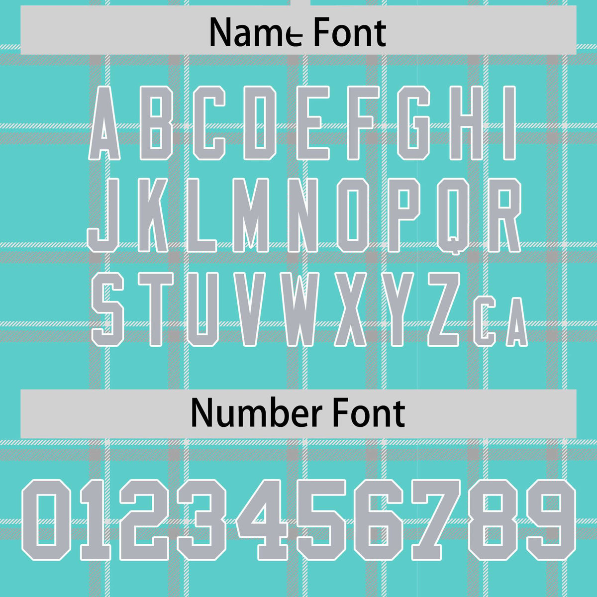 Custom Aqua-Gray Varsity Full-Snap Plaid Pattern Letterman Baseball Jacket