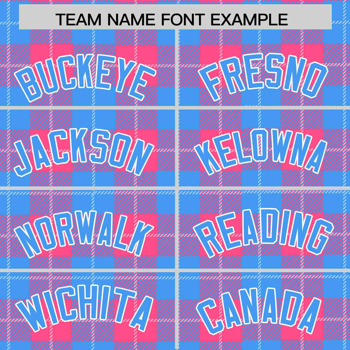 Custom Powder Blue-Pink Varsity Full-Snap Plaid Pattern Letterman Baseball Jacket