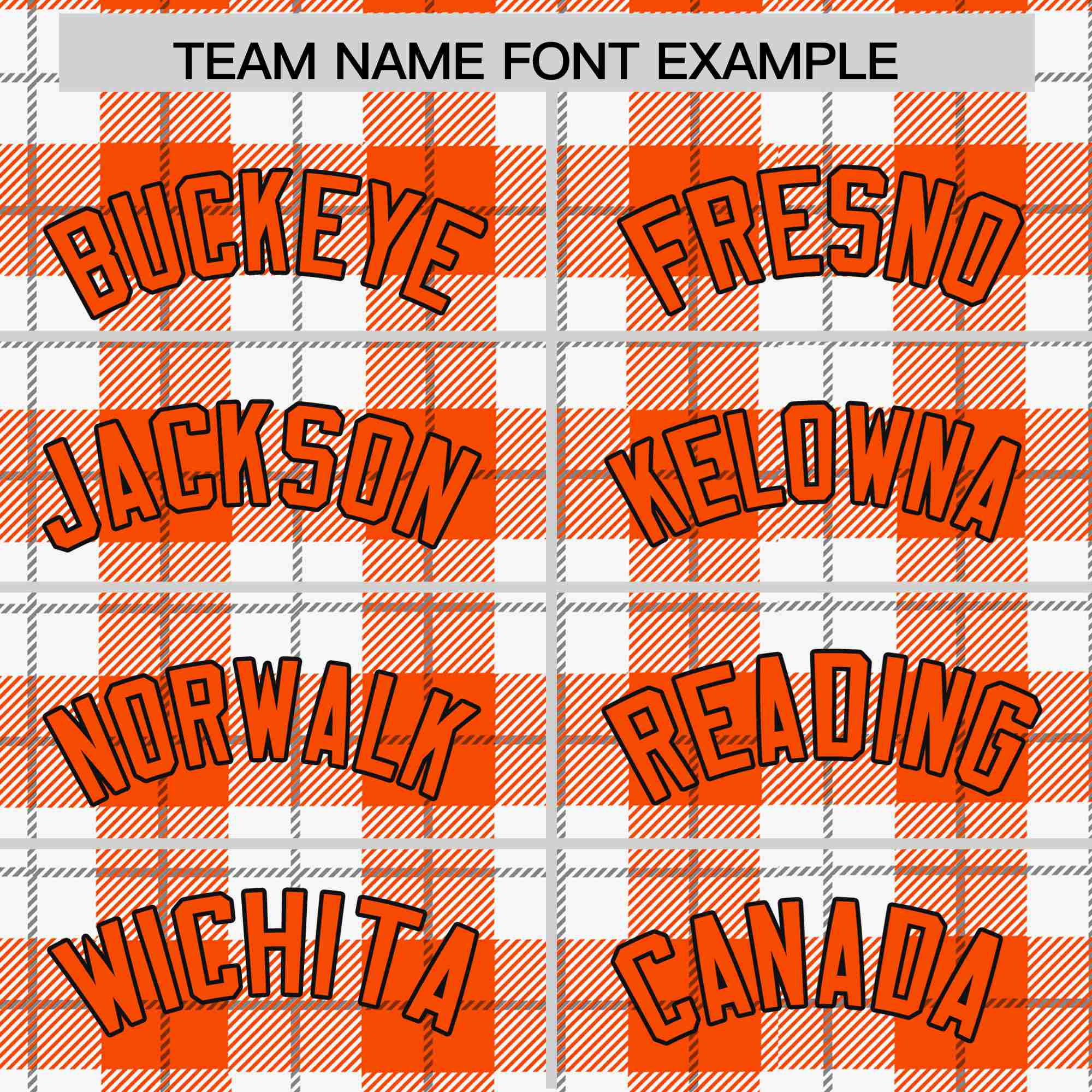 Custom Orange-White Varsity Full-Snap Plaid Pattern Letterman Baseball Jacket