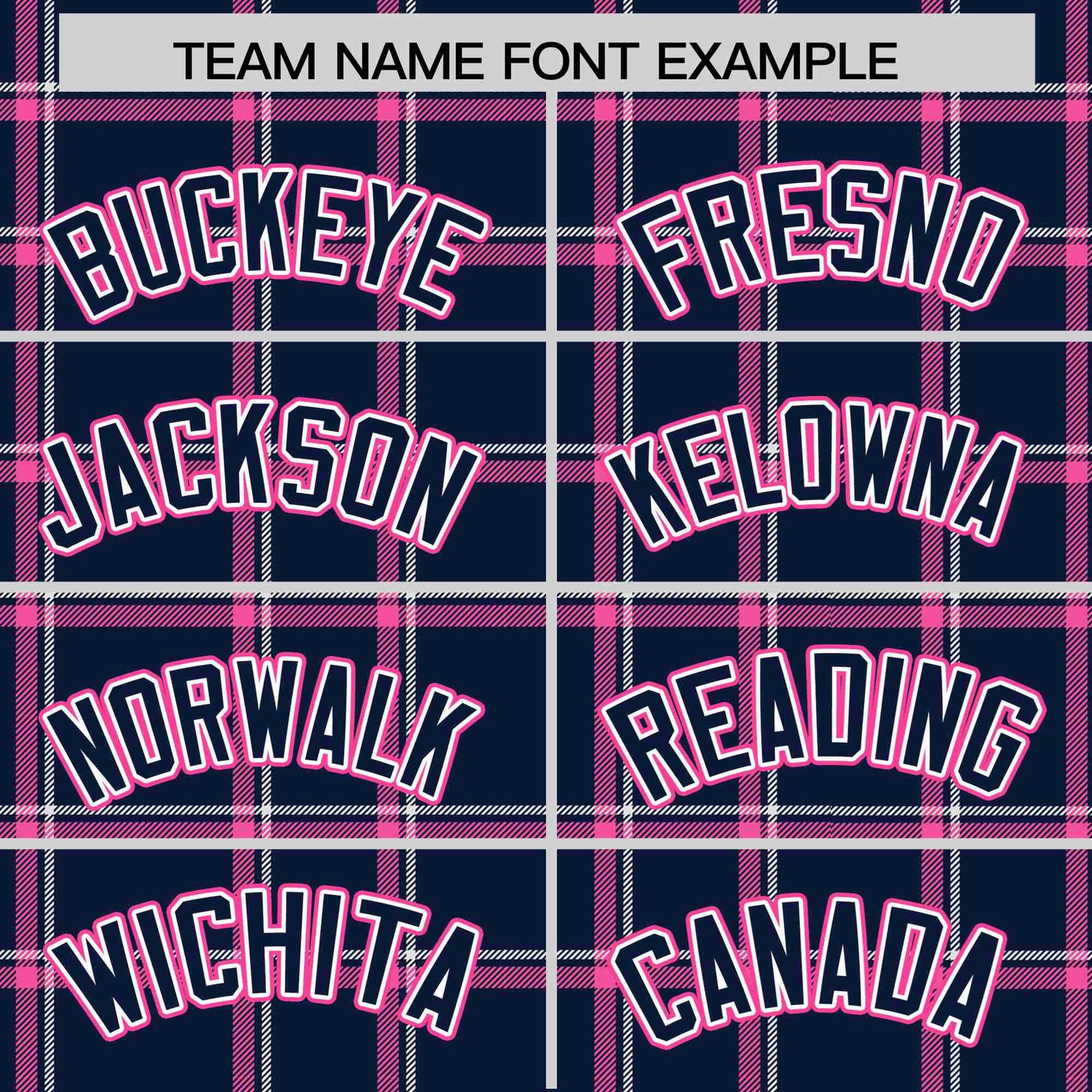 Custom Navy-Pink Varsity Full-Snap Plaid Pattern Letterman Baseball Jacket