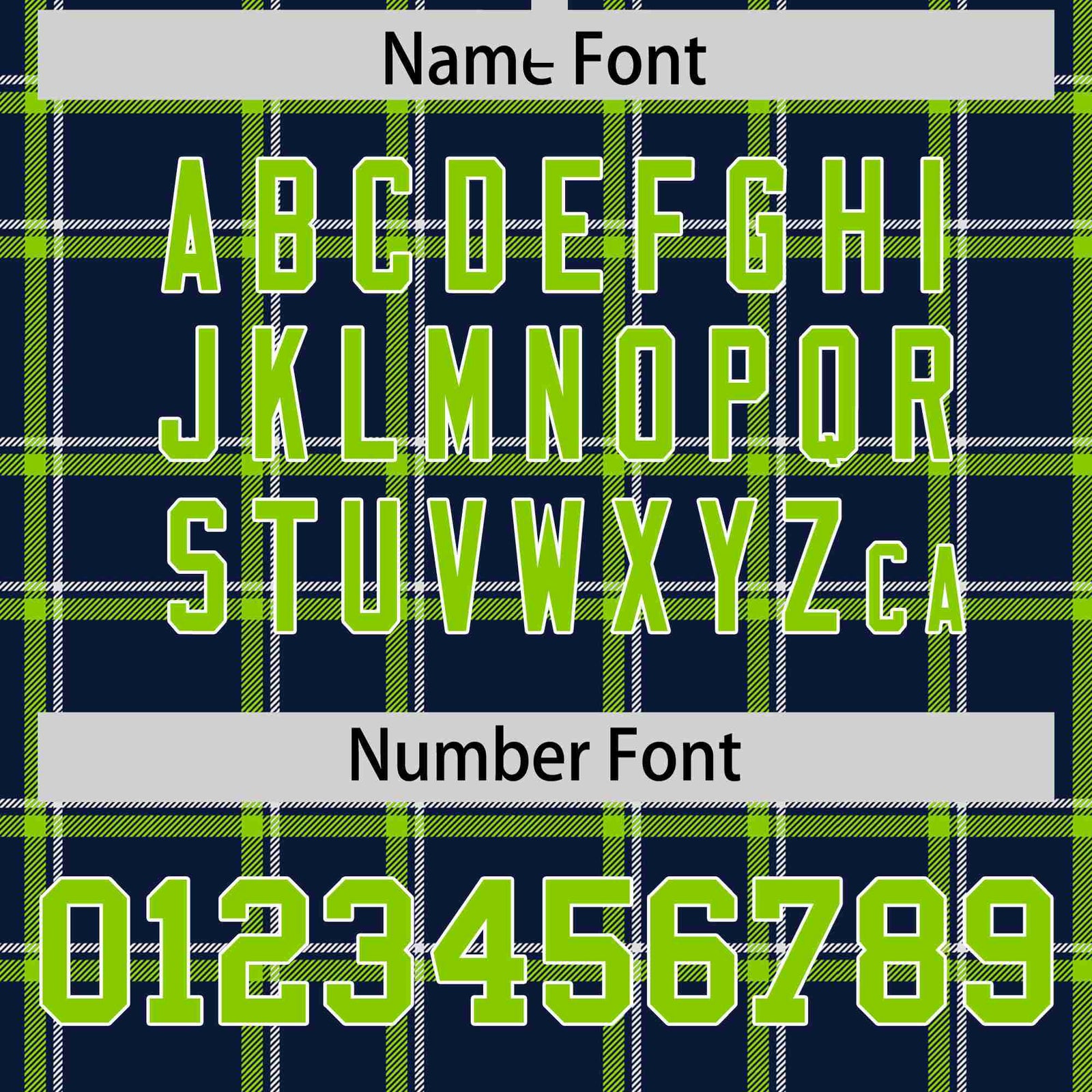 Custom Navy-Kelly Green Varsity Full-Snap Plaid Pattern Letterman Baseball Jacket