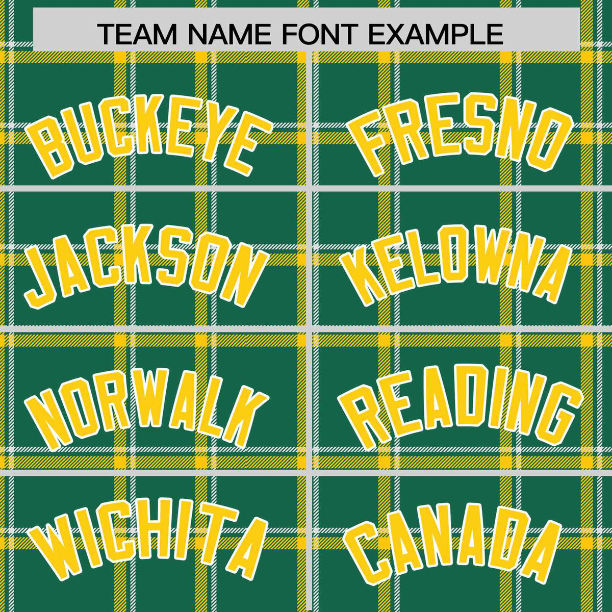 Custom Kelly Green-Gold Varsity Full-Snap Plaid Pattern Letterman Baseball Jacket