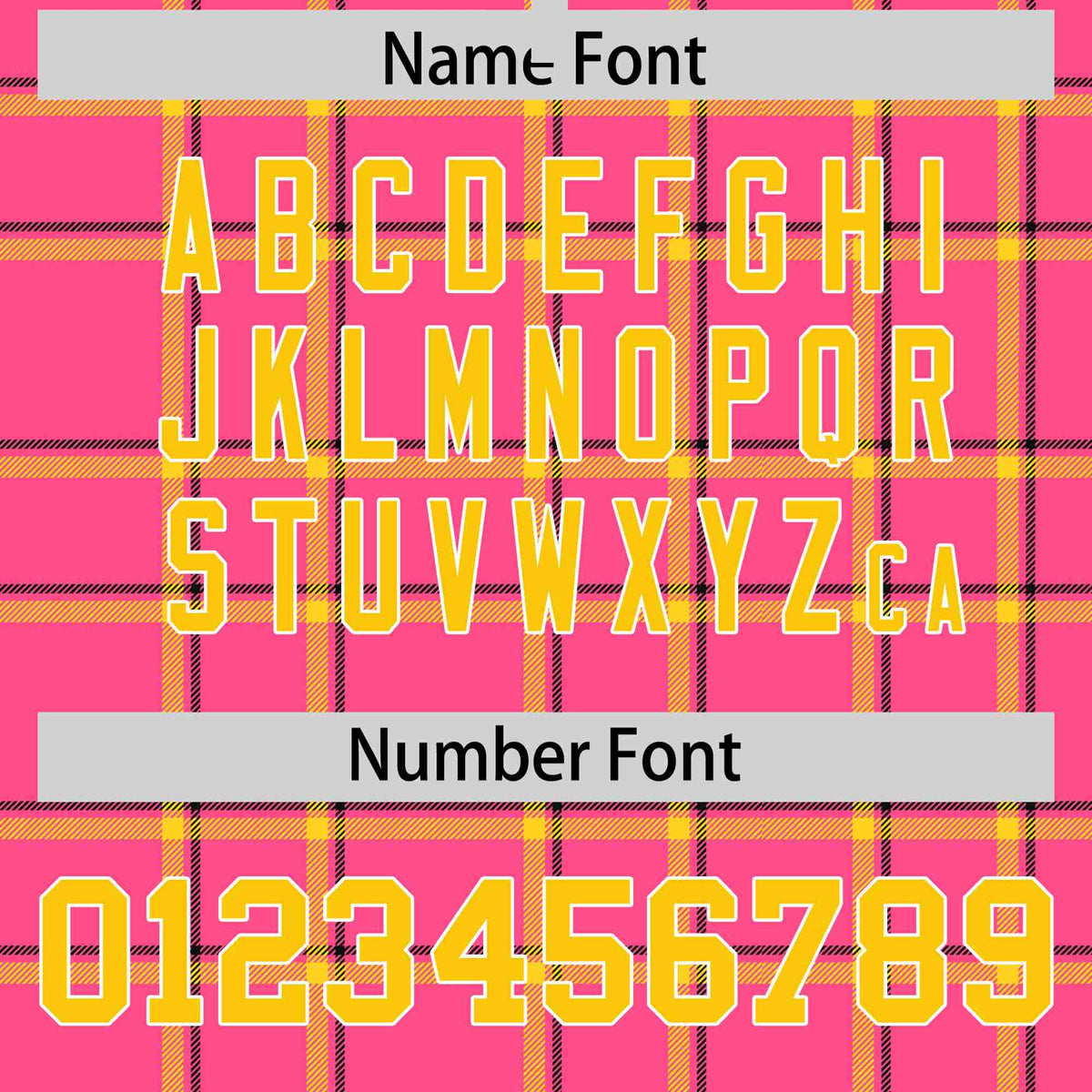 Custom Pink-Gold Varsity Full-Snap Plaid Pattern Letterman Baseball Jacket