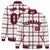 Custom White-Crimson Varsity Full-Snap Plaid Pattern Letterman Baseball Jacket