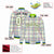 Custom Cream Neon Green-Red Varsity Full-Snap Plaid Pattern Letterman Baseball Jacket