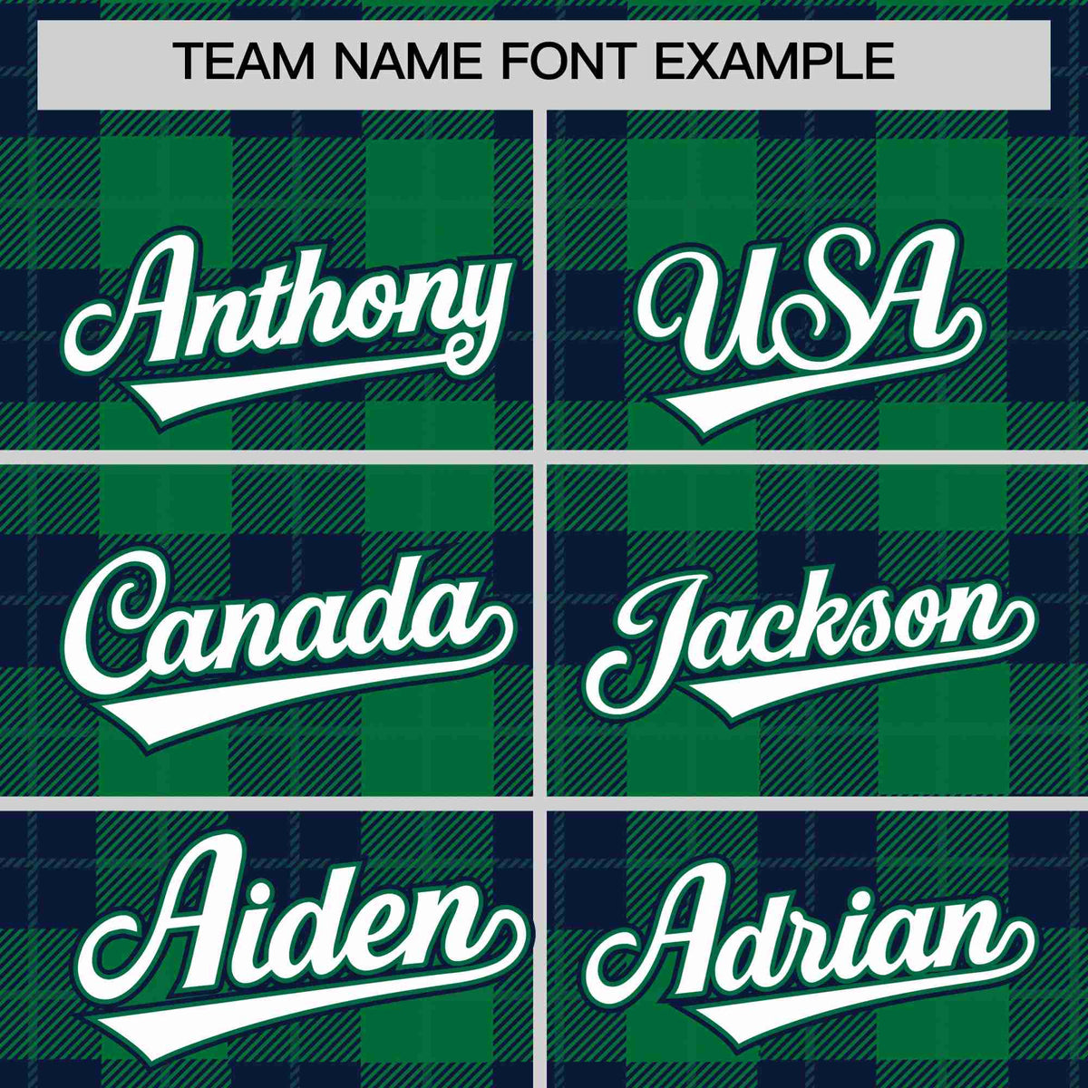 Custom Kelly Green-Navy Varsity Full-Snap Plaid Pattern Letterman Baseball Jacket