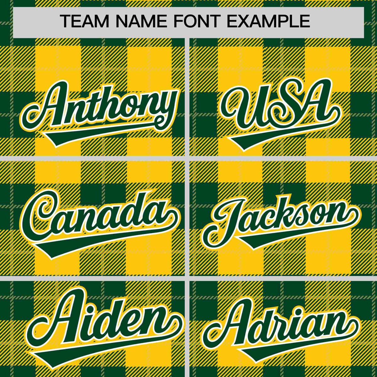 Custom Gold-Green Varsity Full-Snap Plaid Pattern Letterman Baseball Jacket