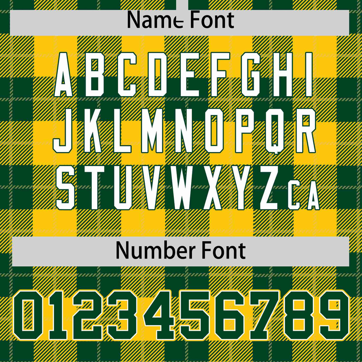 Custom Gold-Green Varsity Full-Snap Plaid Pattern Letterman Baseball Jacket