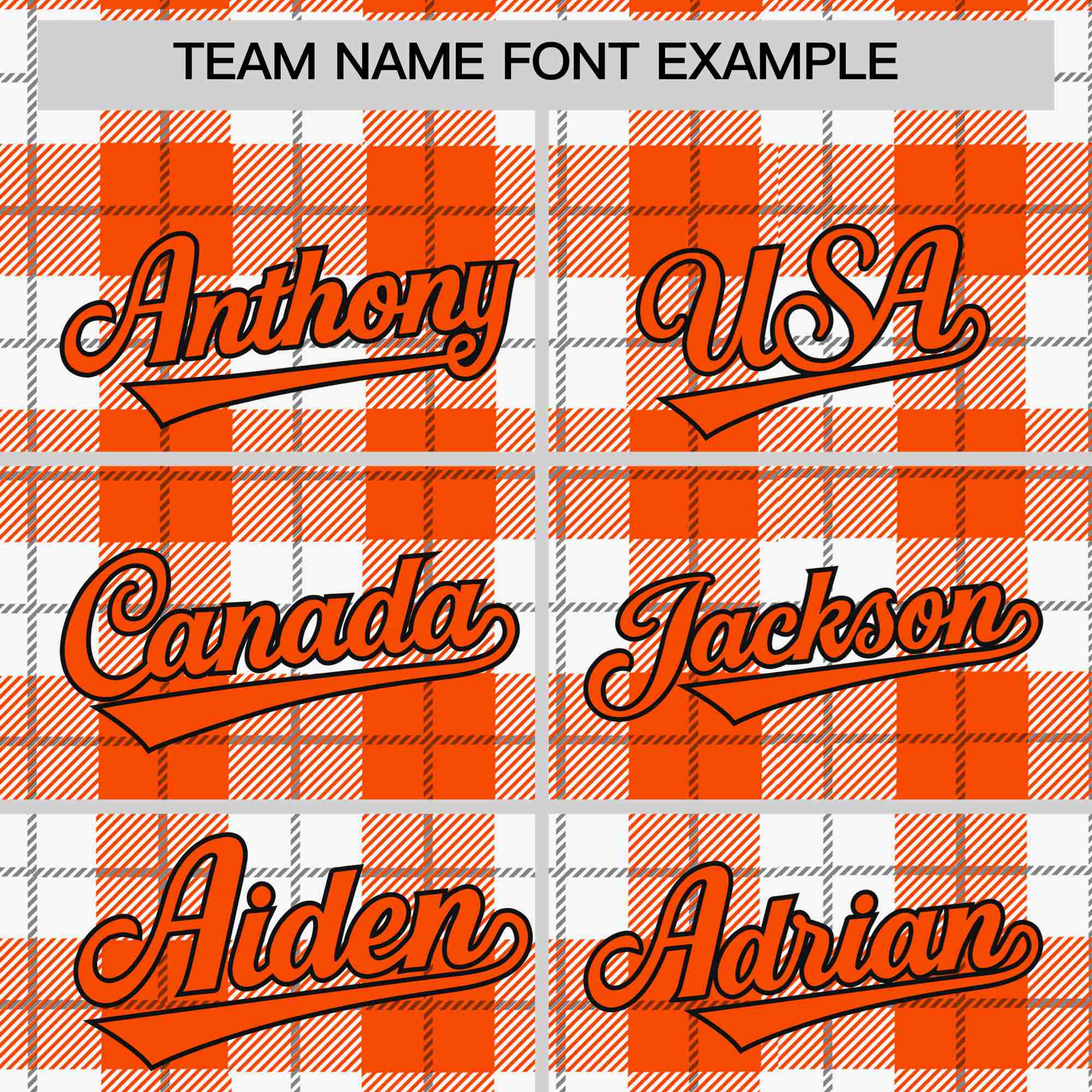 Custom Orange-White Varsity Full-Snap Plaid Pattern Letterman Baseball Jacket