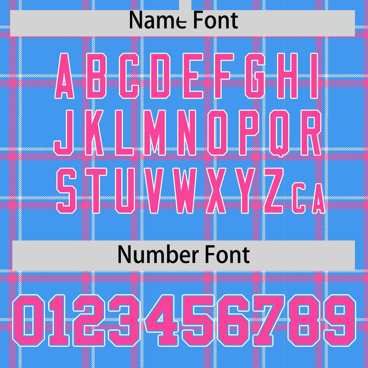 Custom Powder Blue-Pink Varsity Full-Snap Plaid Pattern Letterman Baseball Jacket