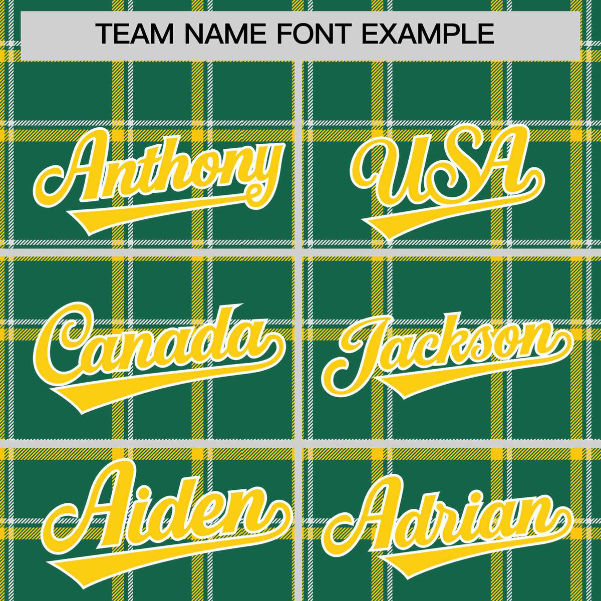 Custom Kelly Green-Gold Varsity Full-Snap Plaid Pattern Letterman Baseball Jacket