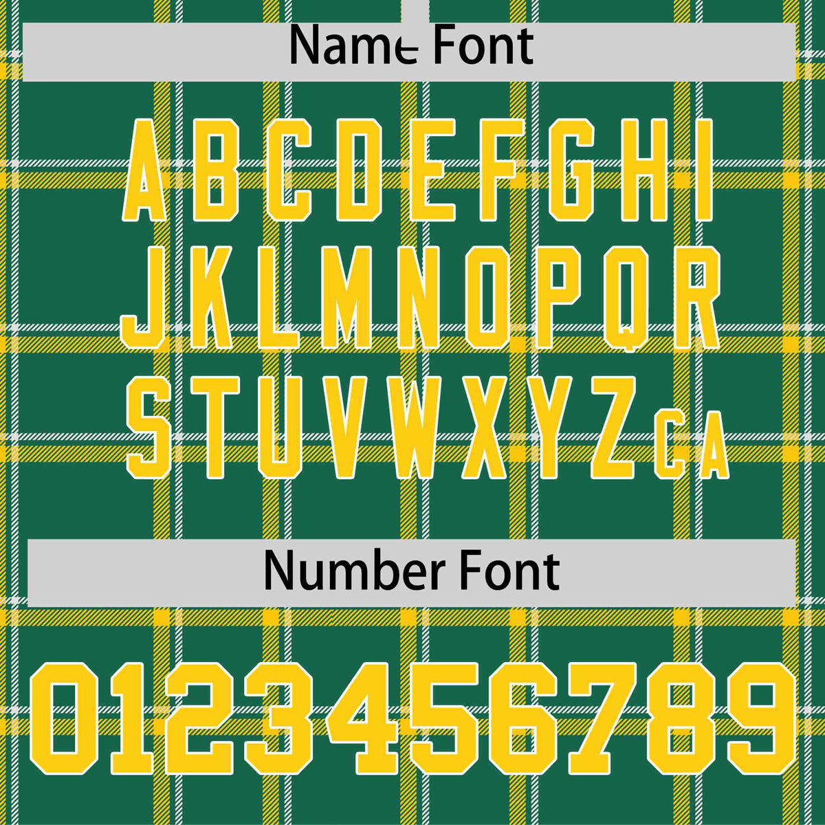 Custom Kelly Green-Gold Varsity Full-Snap Plaid Pattern Letterman Baseball Jacket