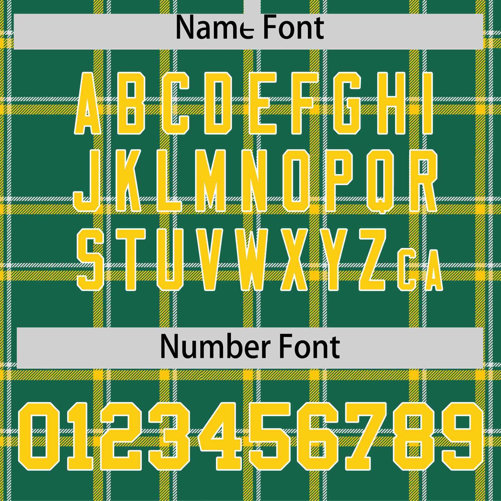 Custom Kelly Green-Gold Varsity Full-Snap Plaid Pattern Letterman Baseball Jacket