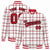 Custom White-Red Varsity Full-Snap Plaid Pattern Letterman Baseball Jacket