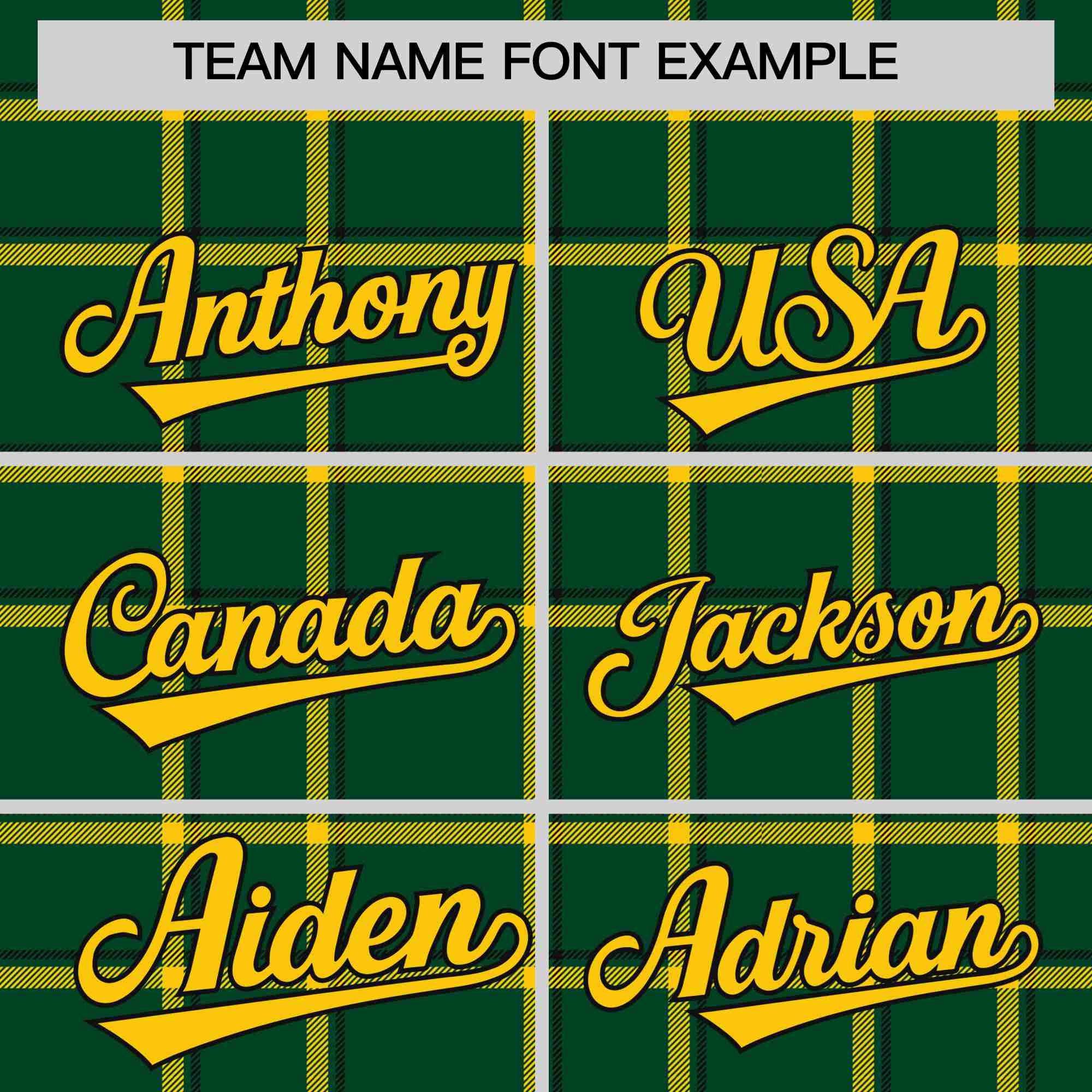 Custom Green-Gold Varsity Full-Snap Plaid Pattern Letterman Baseball Jacket