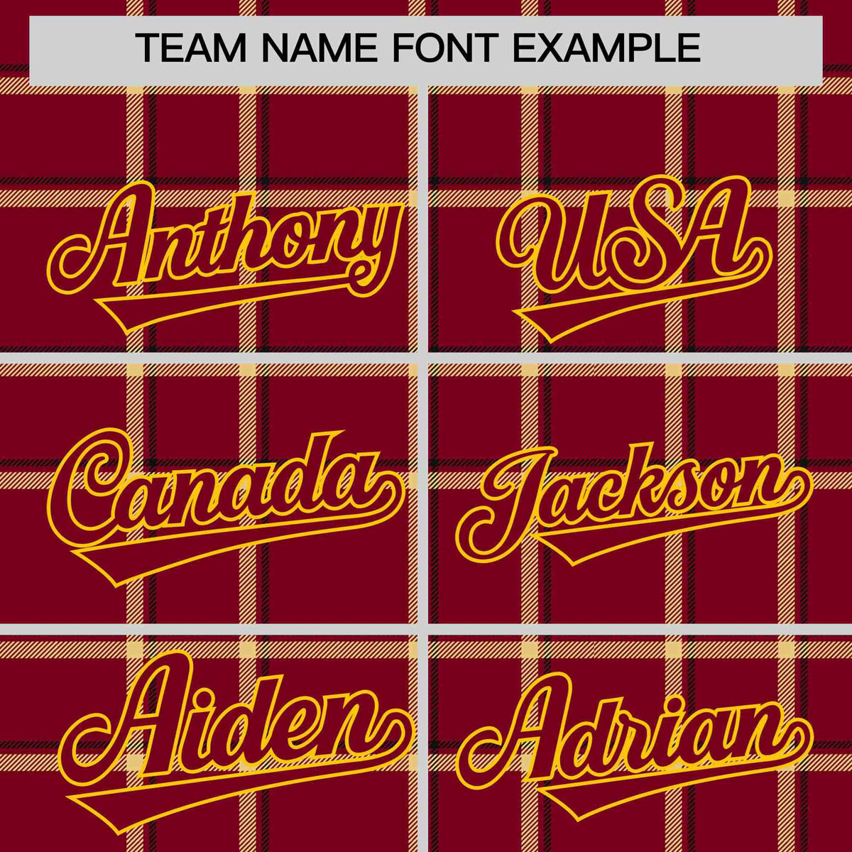 Custom Crimson-Gold Varsity Full-Snap Plaid Pattern Letterman Baseball Jacket