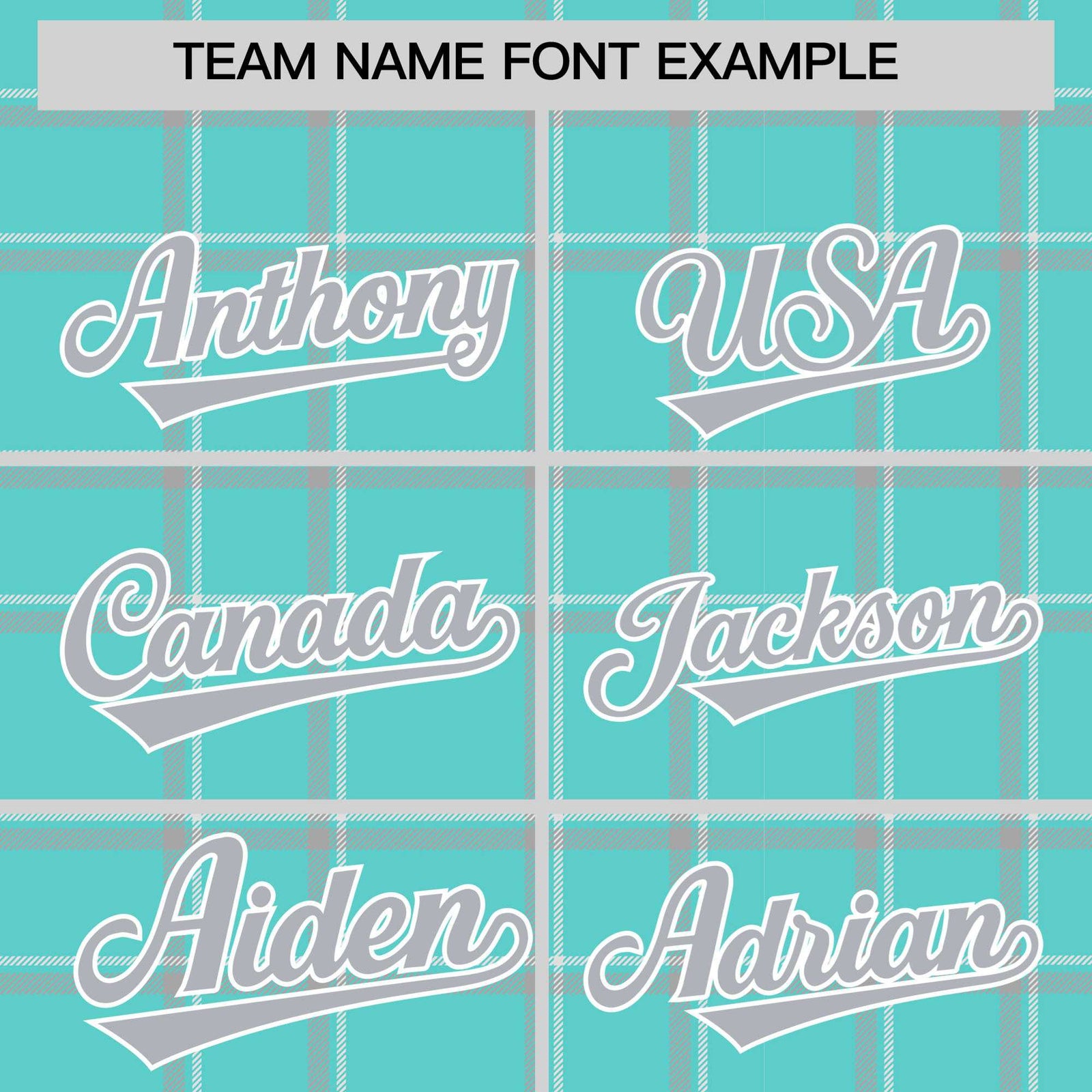 Custom Aqua-Gray Varsity Full-Snap Plaid Pattern Letterman Baseball Jacket