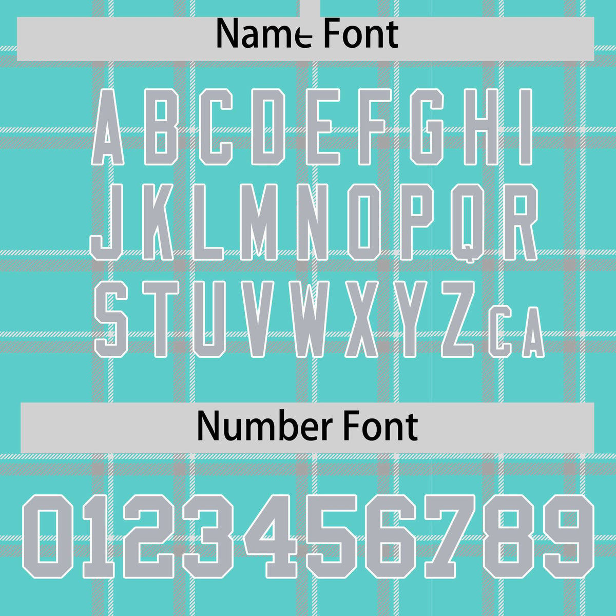 Custom Aqua-Gray Varsity Full-Snap Plaid Pattern Letterman Baseball Jacket