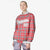 Custom Light Red-Crimson Varsity Full-Snap Plaid Pattern Letterman Baseball Jacket