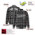 Custom Dark Gray-White Varsity Full-Snap Plaid Pattern Letterman Baseball Jacket