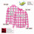 Custom Pink-White Varsity Full-Snap Plaid Pattern Letterman Baseball Jacket