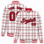 Custom White-Red Varsity Full-Snap Plaid Pattern Letterman Baseball Jacket