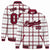 Custom White-Crimson Varsity Full-Snap Plaid Pattern Letterman Baseball Jacket