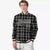 Custom Dark Gray-White Varsity Full-Snap Plaid Pattern Letterman Baseball Jacket