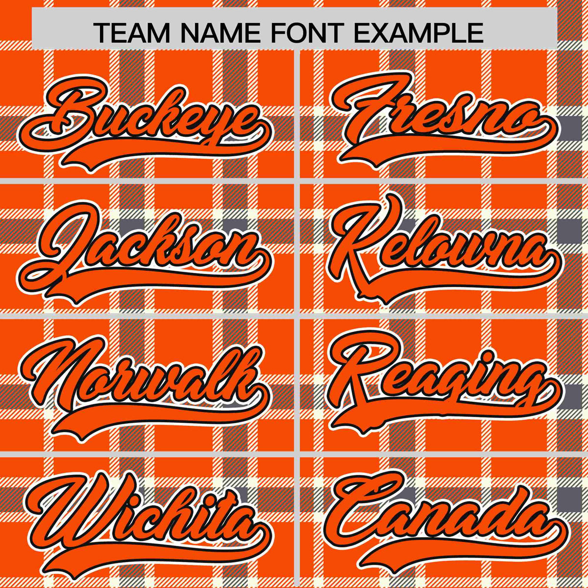Custom Orange-Light Brown Varsity Full-Snap Plaid Pattern Letterman Baseball Jacket