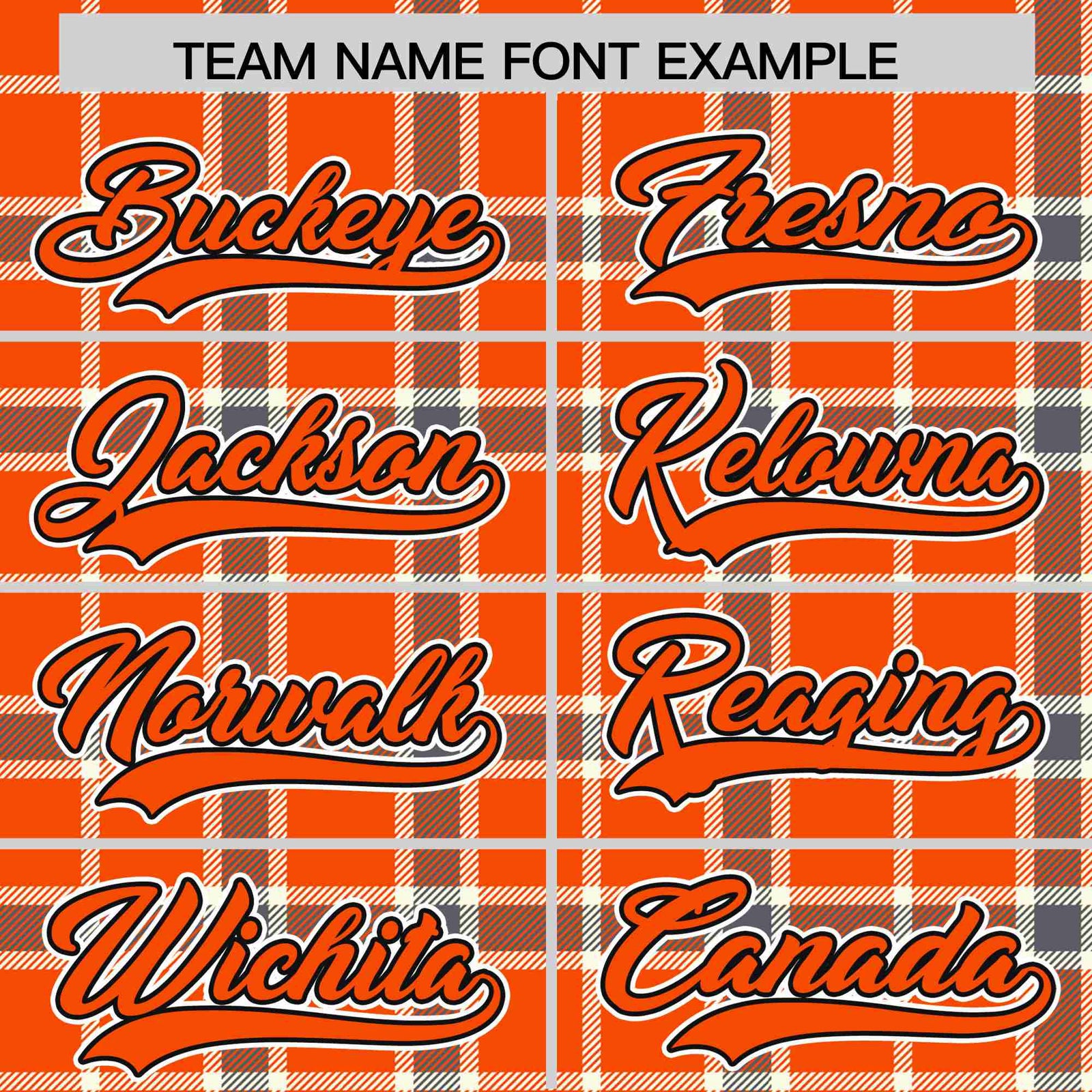 Custom Orange-Light Brown Varsity Full-Snap Plaid Pattern Letterman Baseball Jacket