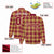 Custom Red-Gold Varsity Full-Snap Plaid Pattern Letterman Baseball Jacket