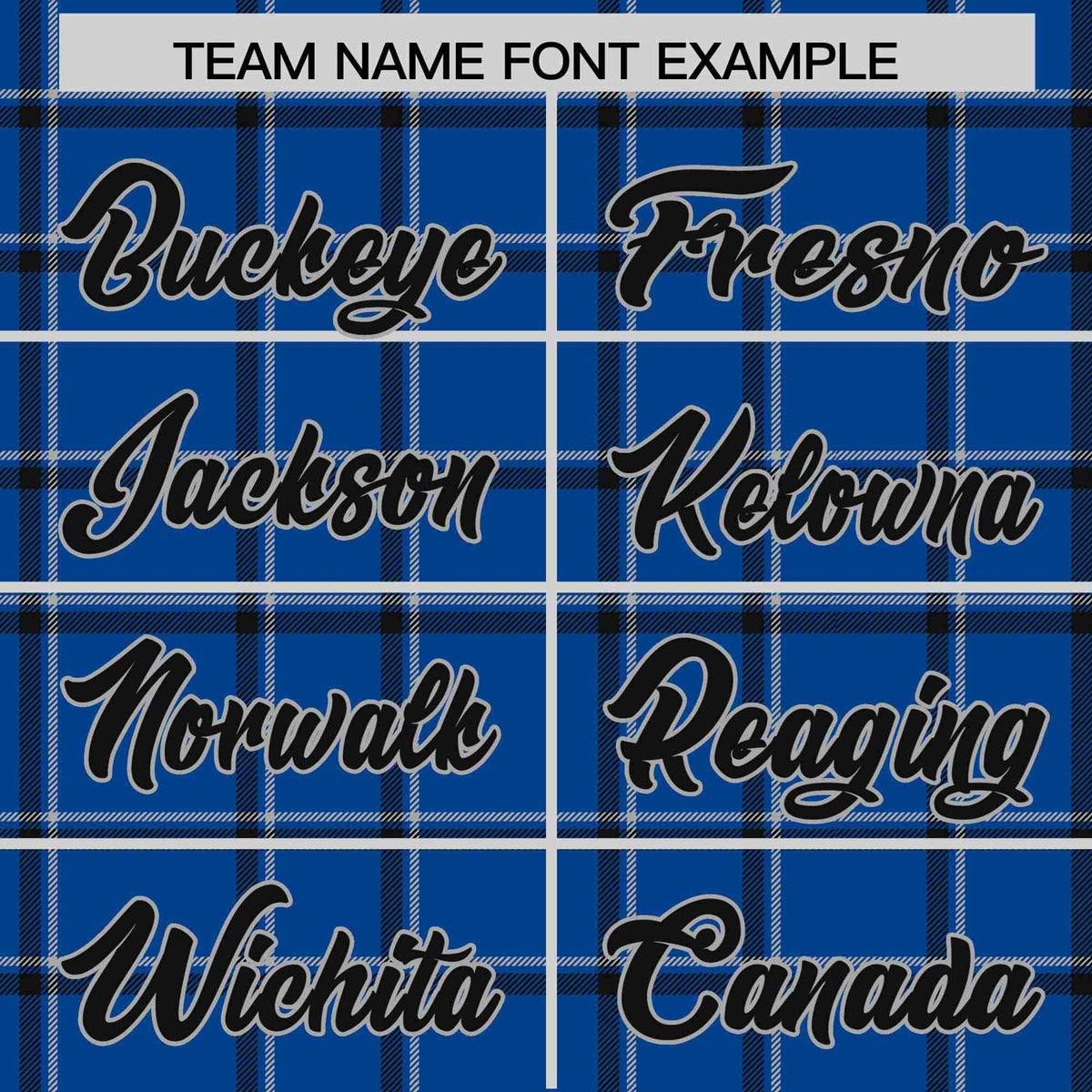 Custom Royal Blue-Black Varsity Full-Snap Plaid Pattern Letterman Baseball Jacket