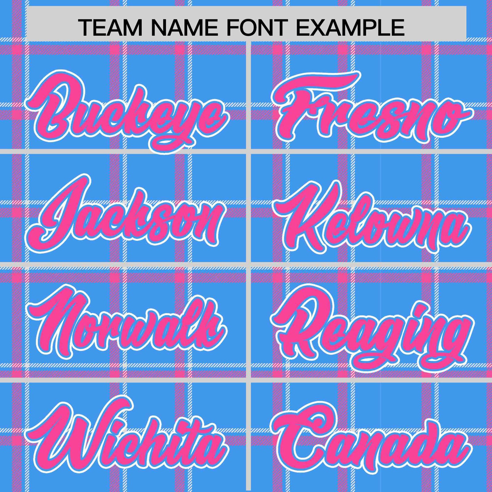 Custom Powder Blue-Pink Varsity Full-Snap Plaid Pattern Letterman Baseball Jacket