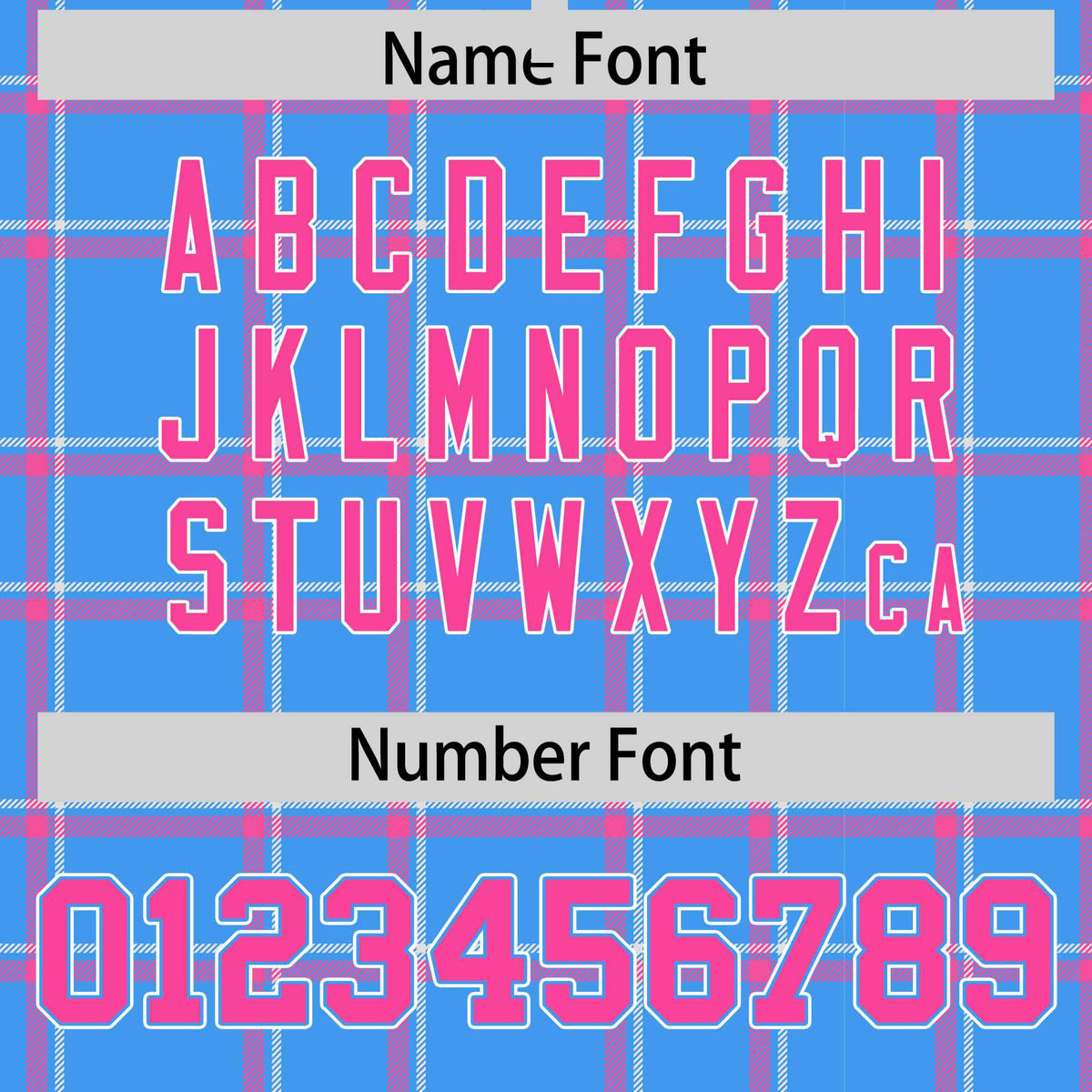 Custom Powder Blue-Pink Varsity Full-Snap Plaid Pattern Letterman Baseball Jacket