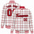 Custom White-Red Varsity Full-Snap Plaid Pattern Letterman Baseball Jacket