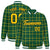 Custom Green-Gold Varsity Full-Snap Plaid Pattern Letterman Baseball Jacket