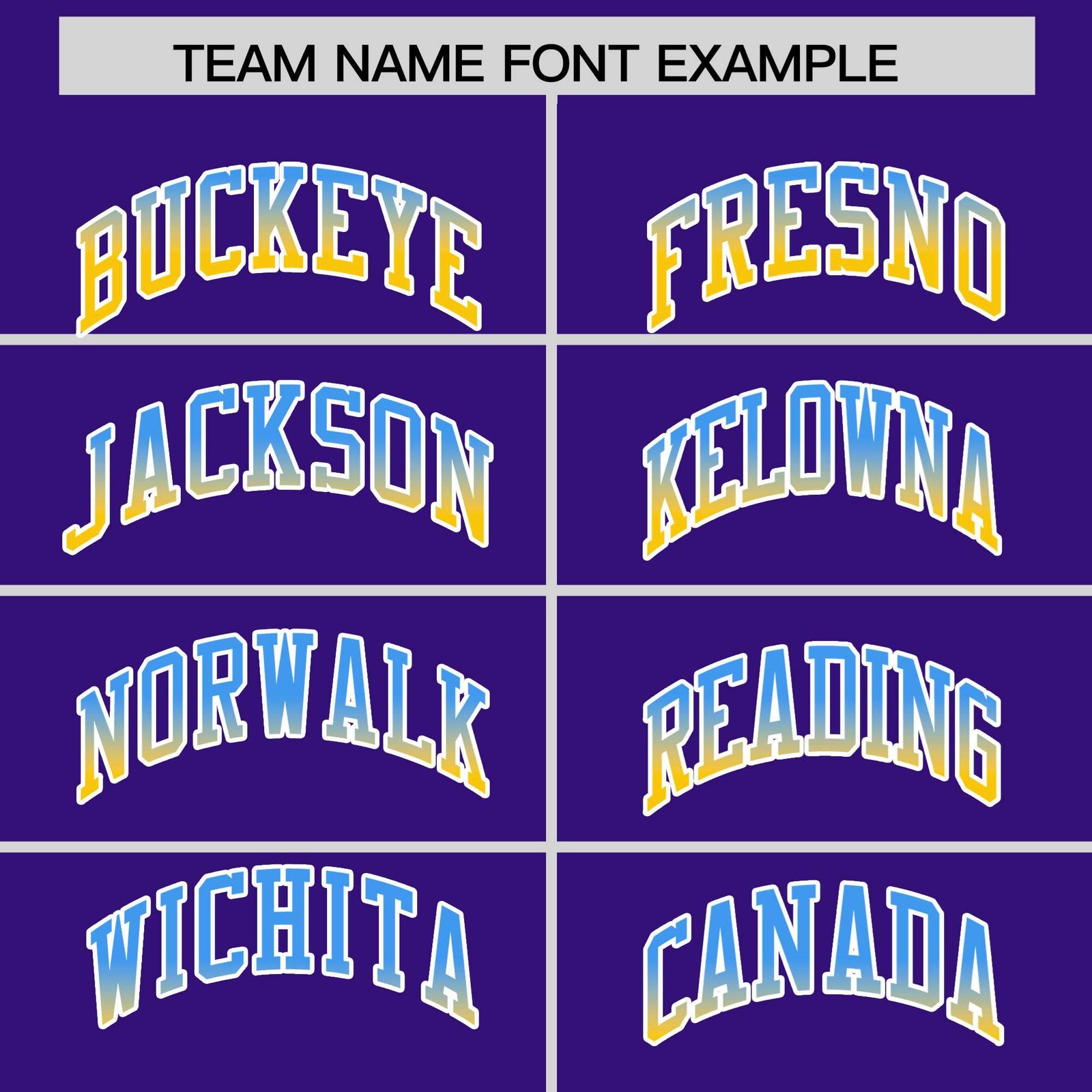 Custom Purple Powder Blue-Gold Varsity Full-Snap Sleeve Gradient Fashion Letterman Baseball Jacket