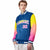 Custom Royal Blue Yellow-Pink Varsity Full-Snap Sleeve Gradient Fashion Letterman Baseball Jacket