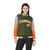 Custom Olive Gray-Orange Varsity Full-Snap Sleeve Gradient Fashion Letterman Baseball Jacket