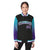 Custom Black Aqua-Purple Varsity Full-Snap Sleeve Gradient Fashion Letterman Baseball Jacket