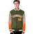 Custom Olive Gray-Orange Varsity Full-Snap Sleeve Gradient Fashion Letterman Baseball Jacket