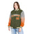 Custom Olive Gray-Orange Varsity Full-Snap Sleeve Gradient Fashion Letterman Baseball Jacket