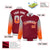 Custom Crimson Gray-Orange Varsity Full-Snap Sleeve Gradient Fashion Letterman Baseball Jacket